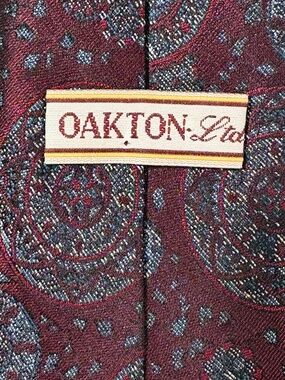 Vintage Oakton Ltd Classic Necktie - 3.5" Wide Traditional Standard Length